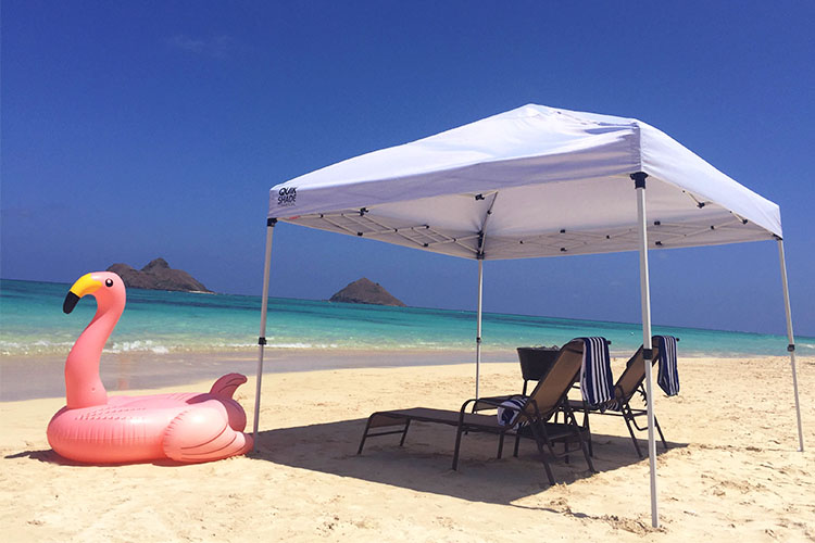 夏威夷海滩帐篷休闲体验——我们提供一个帐篷,和两把沙滩躺椅,您