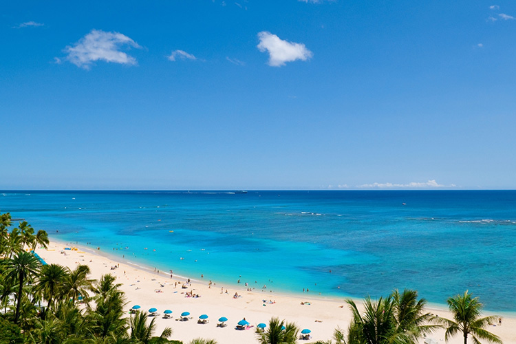 夏威夷欧胡岛小环岛半日游(钻石山 喷泉洞 白海滩)